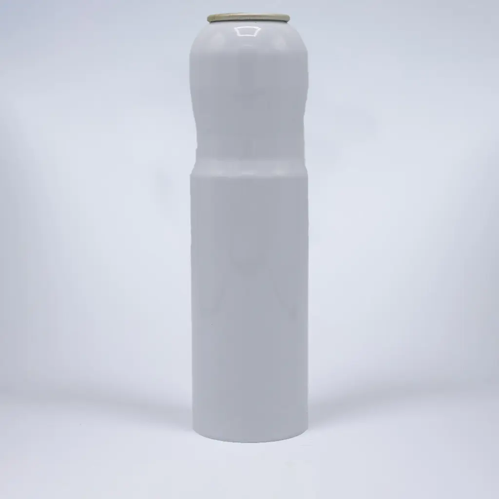 Round shape B aluminum aerosol can, 45x190mm, White base